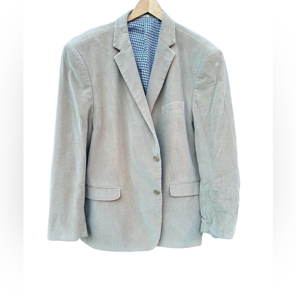 Saddelbred Corduroy Blazer Suit Jacket Sport Coat Elbow Patches 50R Holiday